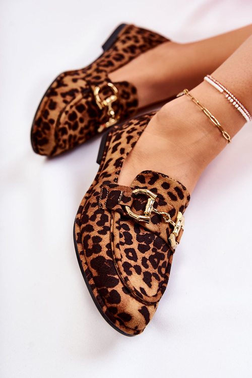 Dámské semišové mokasíny hnědé a černé Coriso