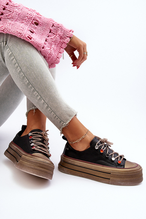 Dámské tenisky na platformě GOE NN2N4053 černé