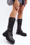 Dámske topánky Half -Calf Laced Black Elavettssa