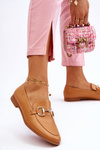 Klasické ženské mokasíny s dekoráciou Camel Jamie