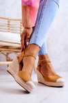 Dámské Espadrilky Na Pletené Platformě Camel Canillo
