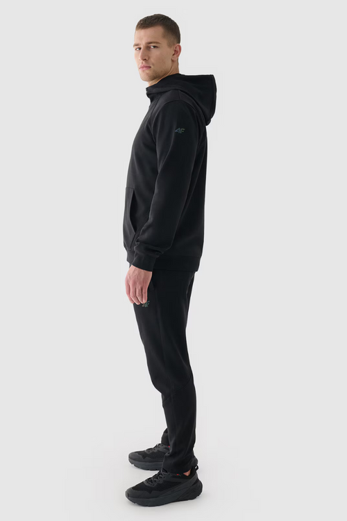 Pánská Mikina S Kapucí Rozepínací 4F Černá 4FWAW24TSWSM1256-20S