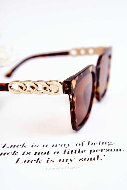 Módní sluneční brýle Mramorovaný V120043 Hnědý