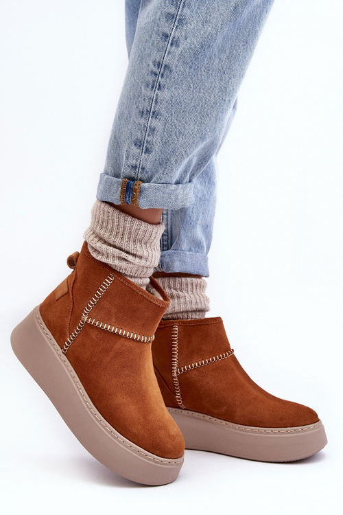 Dámske semišové snehové topánky Maciejka 06257-29 Brown