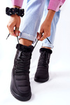 Vysoké snehové topánky s čiernou kožušinou Haneta
