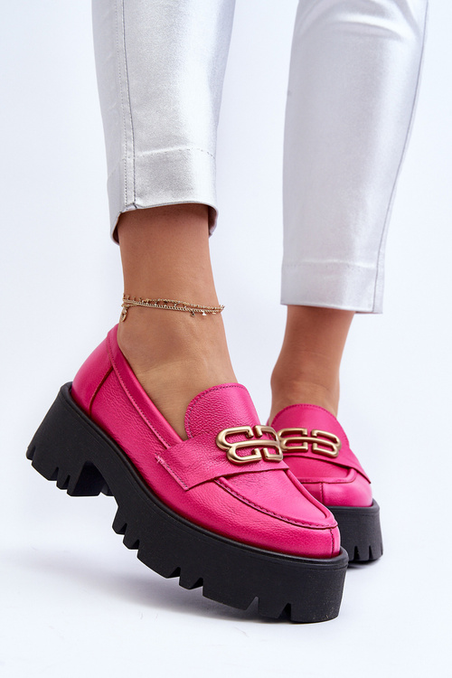 Zazoo 20164 Dámske Mokasíny Z Prírodnej Kože Fuksia