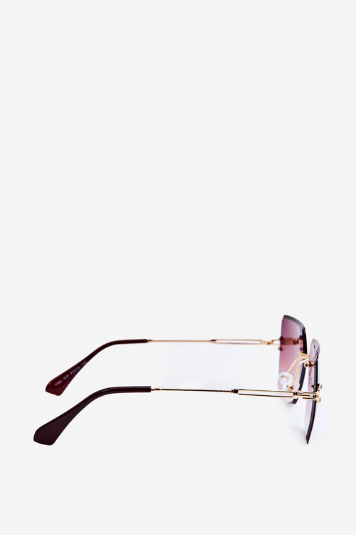 Dámske Slnečné Okuliare S Odstienenými Sklami UV400 Zlatohnedé