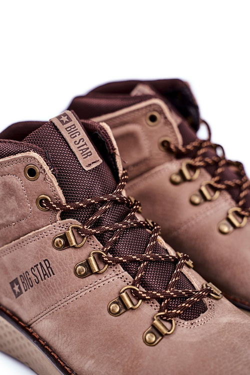 Pánské Kotnikové Boty Trekové Big Star Hnědé GG174492