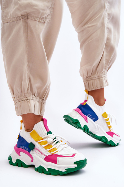 Dámské ponožkové tenisky Bílo-Zelená Keaton