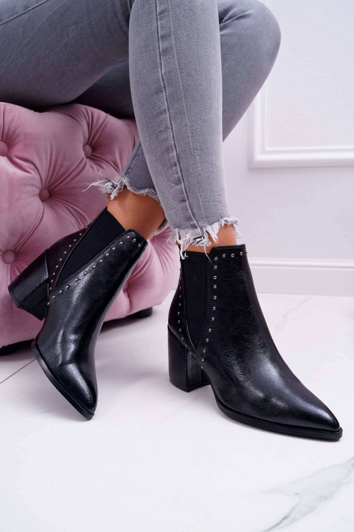 Vysoké podpätky žien Black Trini s gumou