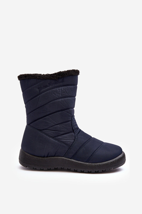 Vysoké dámske izolované topánky Luxina Navy Blue Snow topánky