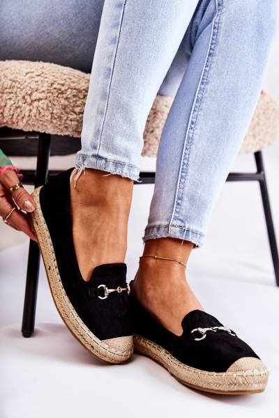 Klasické dámské nazouvací espadrilky Černá Oresa