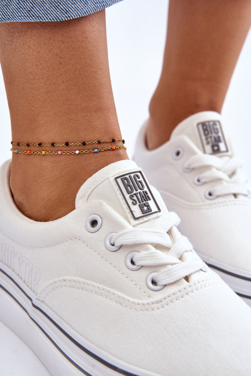 Ženské tenisky na Bielej platforme Big Star LL274228