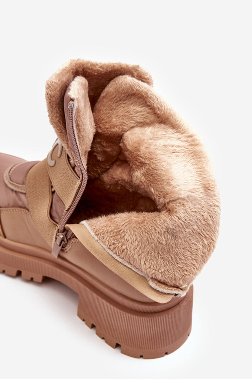 Dámske snehové topánky s béžovou izolovanou Zeva