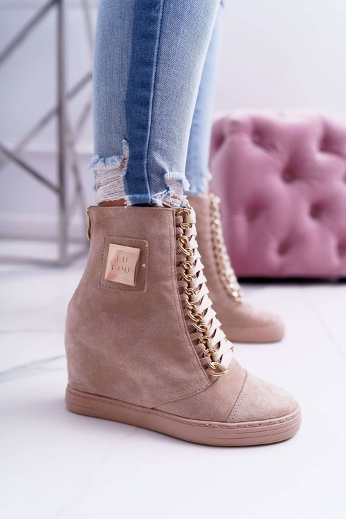 Dámská semišová Obuv Sneakers Lu Boo Béžové Monica