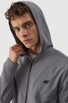 Pánský polar s kapucí Regular 4F Šedý 4FWMM00TFLEM290-25S