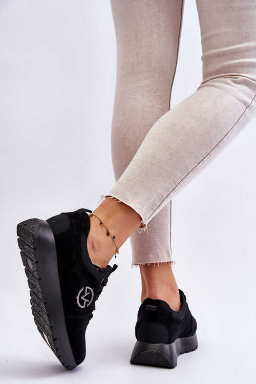 Dámske športové topánky na platforme Black Aisha