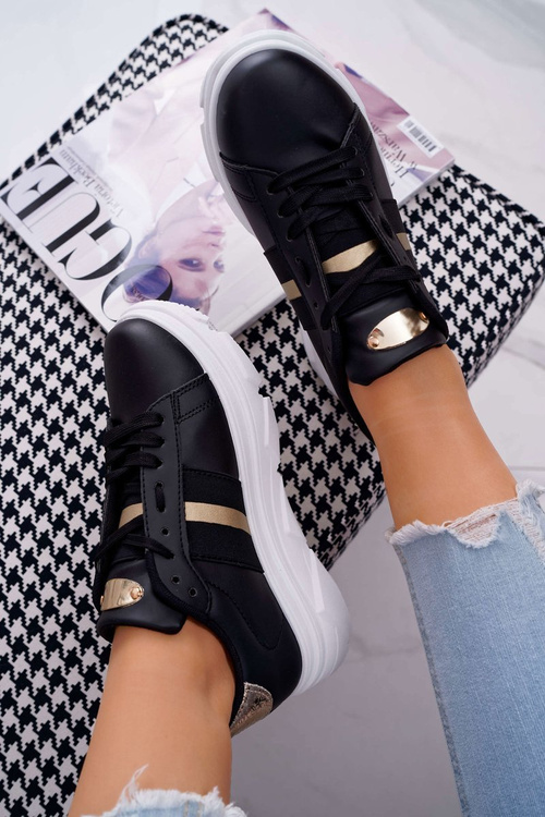 Dámská Sportovní Obuv se silnou Podrážkou černé Marche