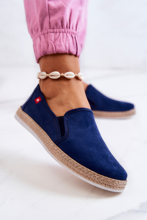 Dámské espadrilky Slip-On Big Star JJ276003 Námořnická modrá
