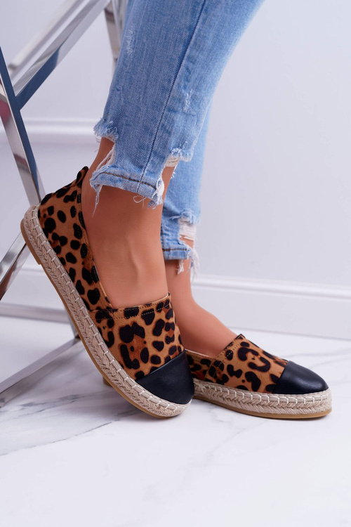 Dámské Espadrilky Leopard Flaty