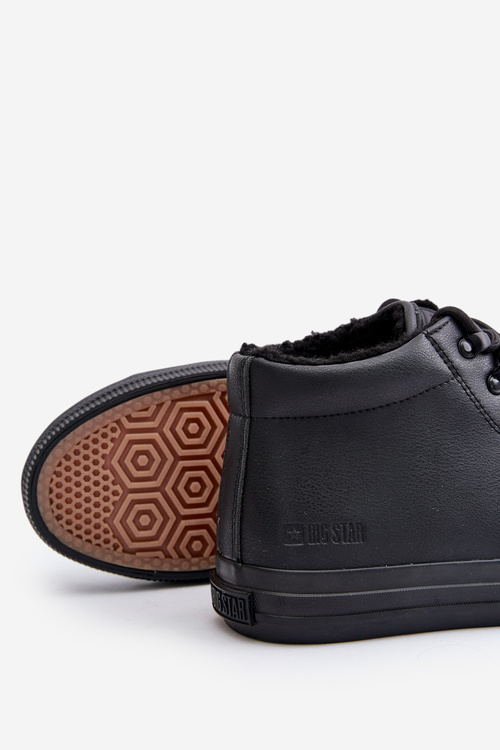 Mužské zateplené tenisky s zipem černé Big Star MM174012