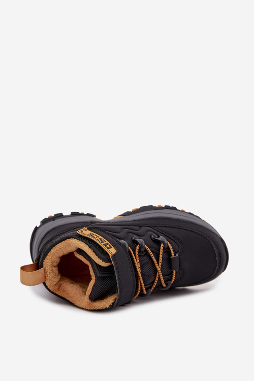 Dětské Sněhulové Boty Na Suchý Zip Big Star SS374013 Černé