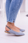 Lu Boo Blue Suede Ballerinas v Macron Spitz