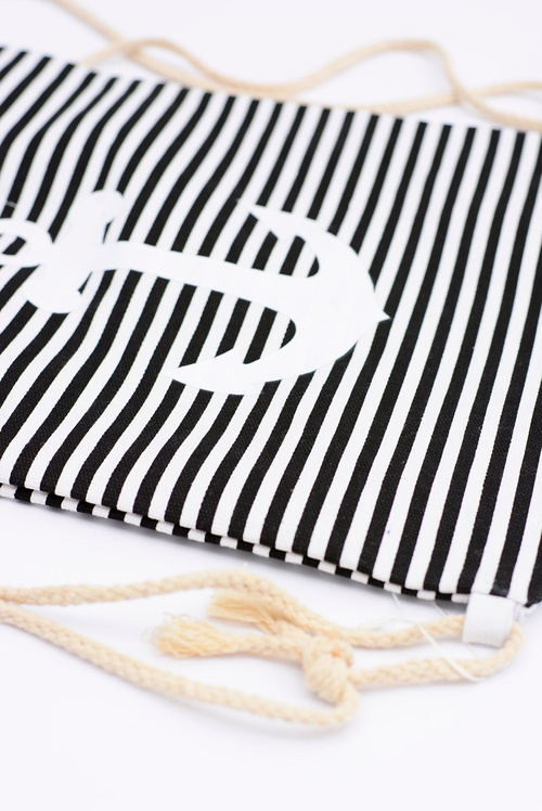 Dámska námorná kabelka čierna plážová taška