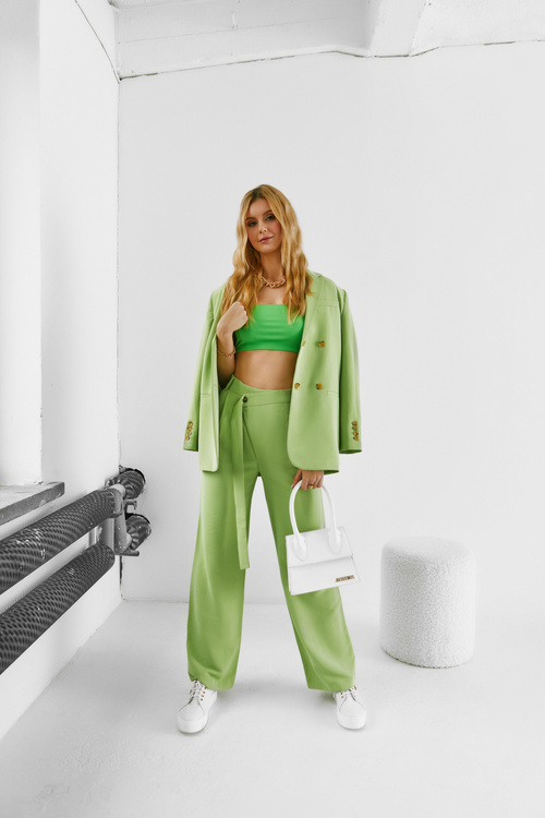 Kožené športové topánky na bielej platforme Bellisia