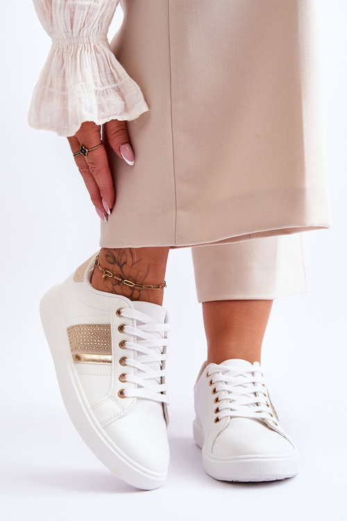 Dámská sportovní obuv s tryskami bílo-zlatá Axelle