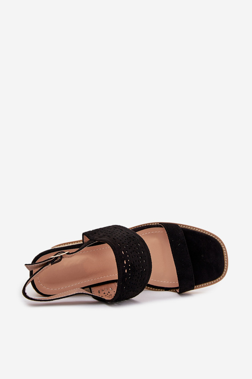 Dámske Sandále S Otvormi Na Klíne Čierne Zolira