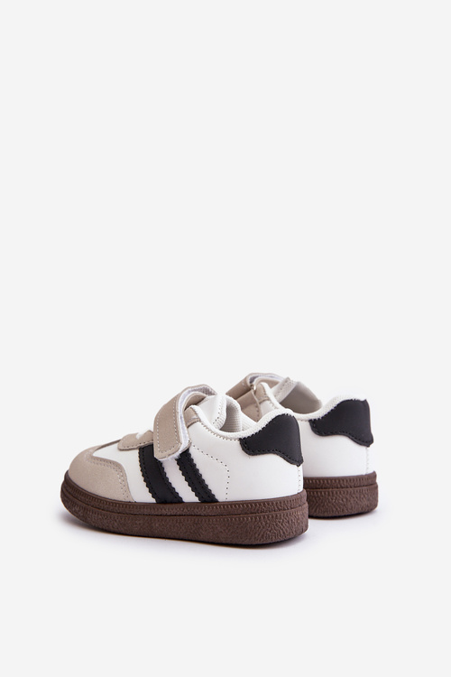 Detské tenisky na suchý zips biele Tromella