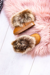 Dětské Kotníkové Boty Sněhule S Kožešinou Camel Ariana