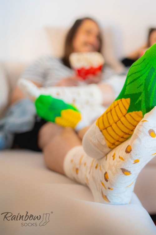 Duhové Ponožky Krabice popcornu 2 Párů