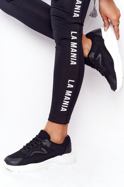 Dámské Sneakersy Na Velké Podrážce Černé Delusion