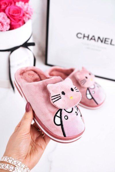 Izolované flip flops pre deti Papci Pink Kitty