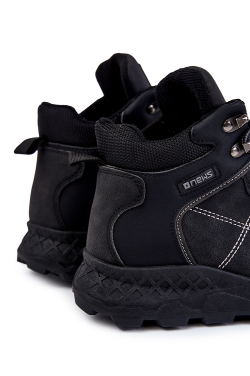 Pánské zateplené boty Trappers Černe Allan