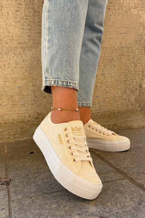 Dámske Tenisky S Čipkou Lee Cooper LCW-25-31-3440L Béžové