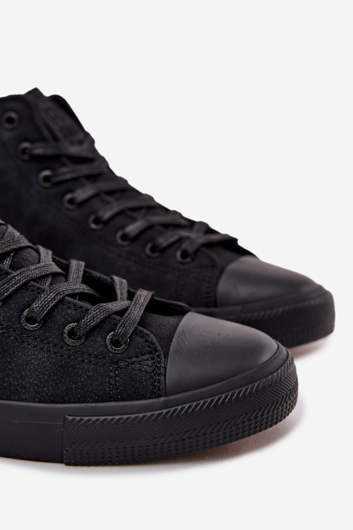 Pánske Zimné Tenisky Z Eko Kože Big Star OO174247 HI-POLY SYSTEM Čierne