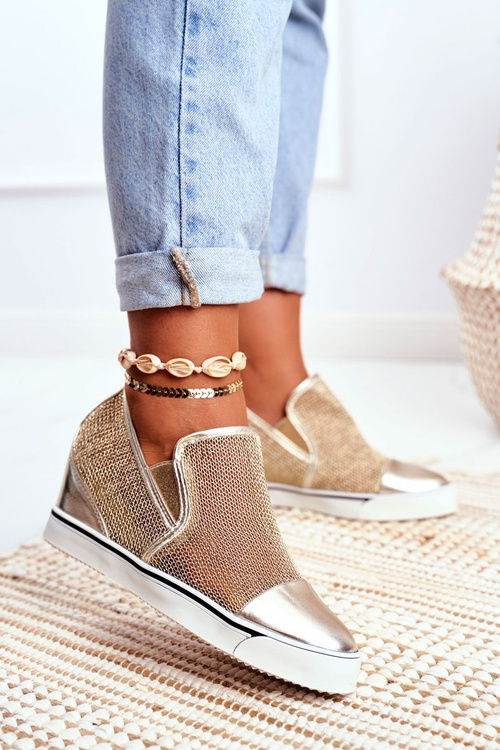 Dámská obuv sneakers Lu Boo zlaté Morgono