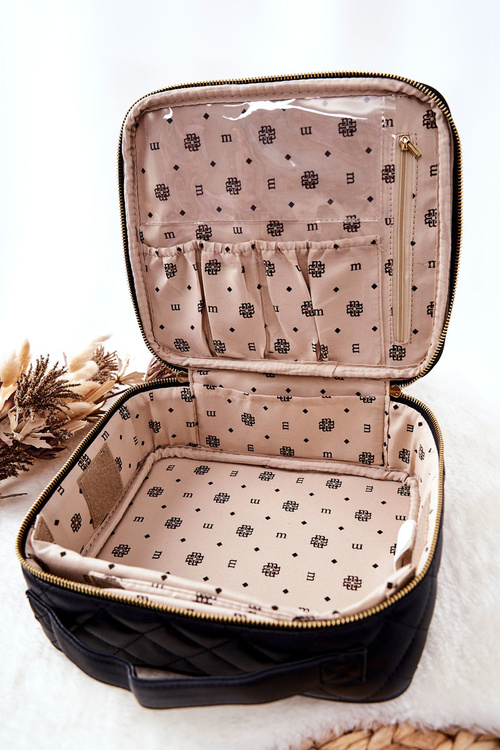 Velká kosmetická taška Prošívané Monnari CSM0040-020 Černá