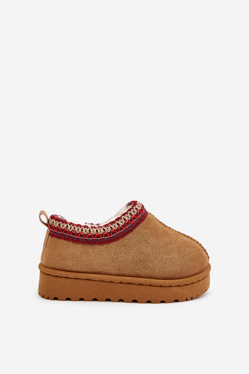 Snehové Topánky Detské Na Platforme Zateplené Kožúškom Camel Vilabria