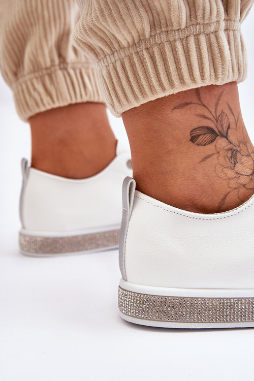 Dámské nízké tenisky bílo-stříbrná Demira