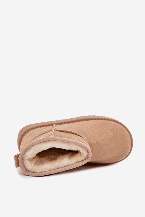 Dětské mládežnické sněhule s teplou výplní béžové Mireya