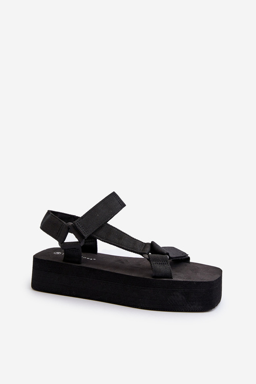 Čierne dámske sandále na platforme Edireda