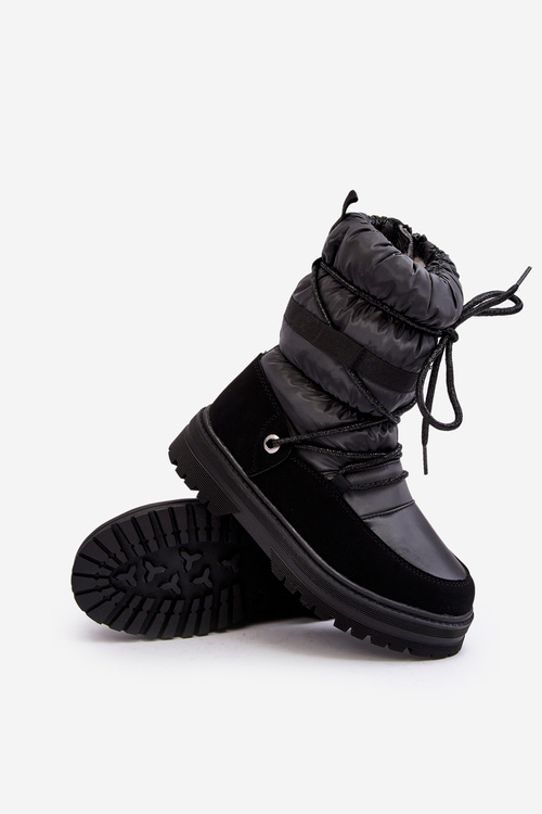 Detské vodotesné snehové topánky izolované čiernou rímskou vlnou