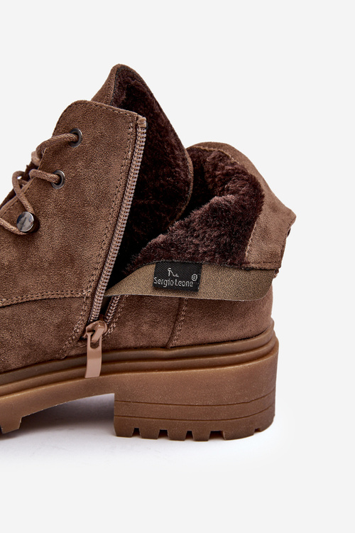 Dámské Nízké Botky Ocílené Na Zip Tmavě Béžové Cameronia