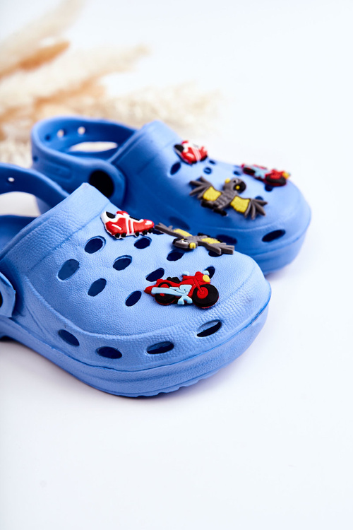 Dětské modré pěnové pantofle Crocs modré Sailor