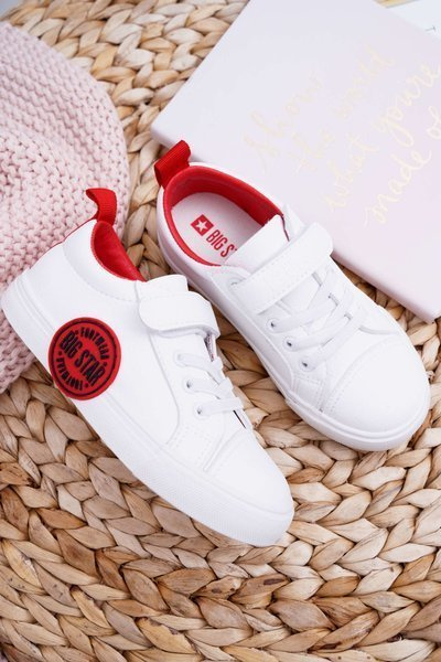 Veľká hviezda FF374088 Biele a červené detské tenisky