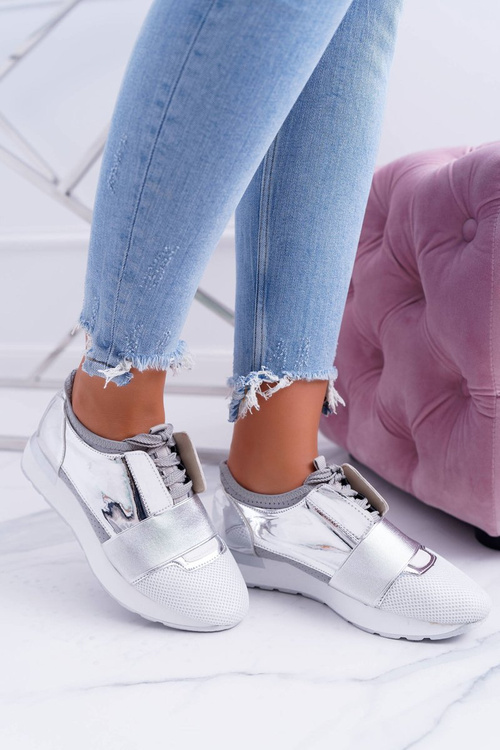 Lu Boo dámské stříbrné sportovní boty Madoni